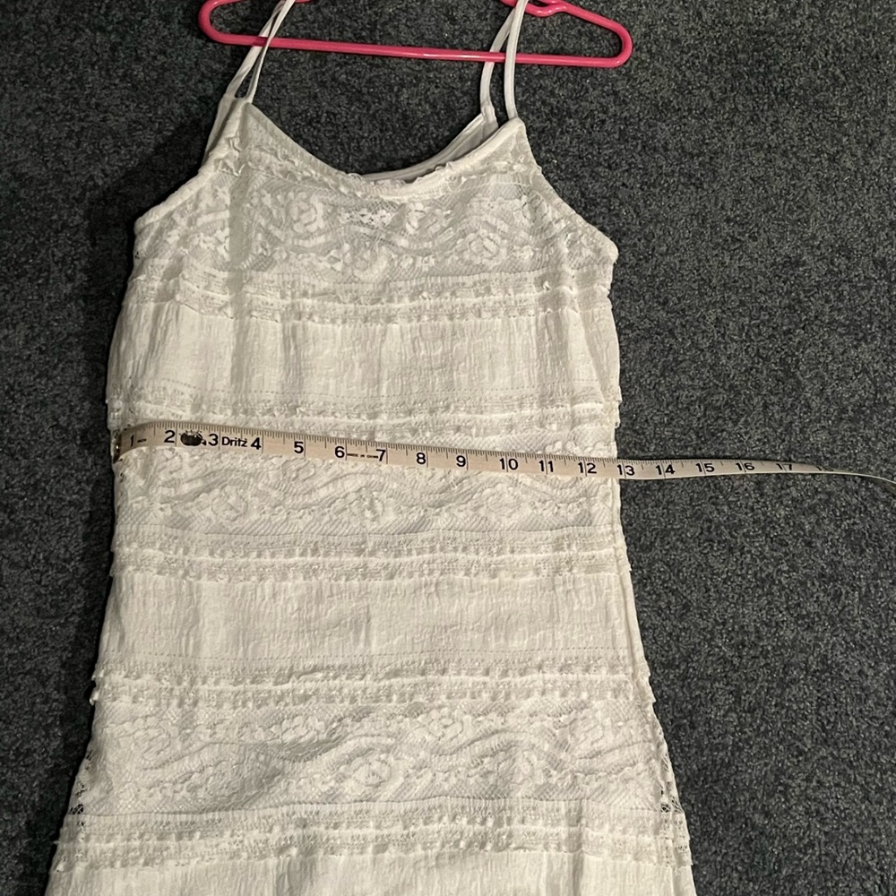 White Lace Strap Dress